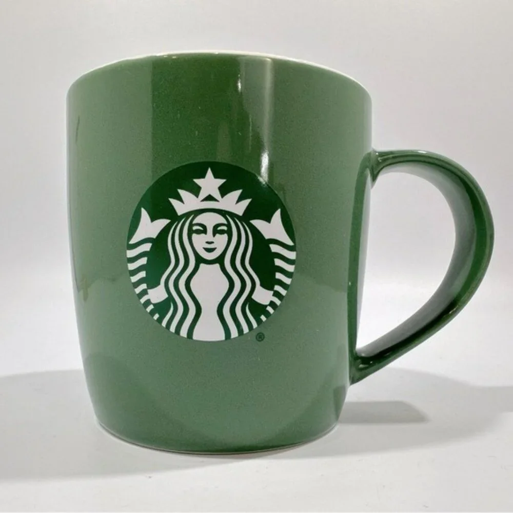 Starbucks 2021 Green Ceramic Coffee Tea Mug Cup Siren Logo